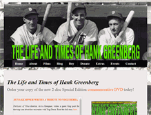 Tablet Screenshot of hankgreenbergfilm.org